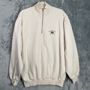 Bittersweet Golf Club SDI Fleece Pullover Golf Men's Medium‎ Quarter Zip Ivory